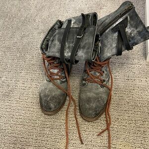 Freebird “Ravi” Stonewashed Leather Boots size 8